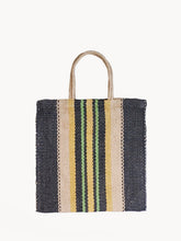 Заредете изображение във визуализатора на галерията – Dora Jute Tote Bag - Multi Navy