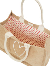 Заредете изображение във визуализатора на галерията – Jute Canvas Gift Bag - Love (M)