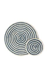 Load image into Gallery viewer, Kata Spiral Placemat - Blue (Set of 4)