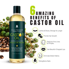 Load image into Gallery viewer, 100% Pure Cold Pressed Castor Oil 16 Oz