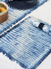Load image into Gallery viewer, Tie Dye Cotton Placemat - Indigo Blue (Set of 4)
