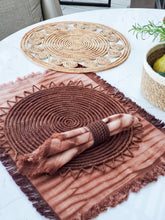Load image into Gallery viewer, Surya Woven Palm Fiber Placemat - Brown (Set of 2)