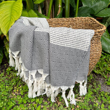 Load image into Gallery viewer, Diamond Stripe Turkish Throw