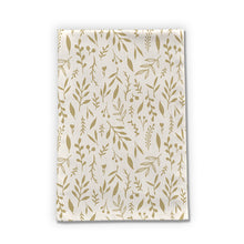 Load image into Gallery viewer, Gold Falling Leaves Tea Towel