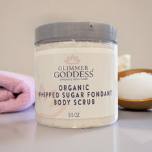 Load image into Gallery viewer, Organic Whipped Sugar Body Scrub 10 oz – Crepey Skin Treatment & Exfoliator