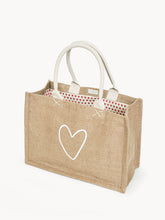 Заредете изображение във визуализатора на галерията – Jute Canvas Gift Bag - Love (M)

