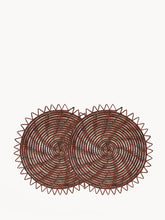 Load image into Gallery viewer, Surya Woven Palm Fiber Placemat - Brown (Set of 2)
