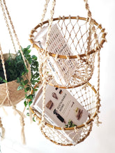 Load image into Gallery viewer, Jhuri Double Hanging Basket
