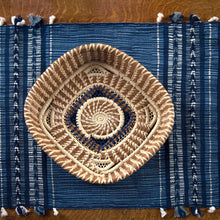 Заредете изображение във визуализатора на галерията – Handwoven Table Runner in Indigo Arrow
