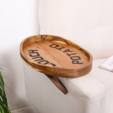 Заредете изображение във визуализатора на галерията – Couch Potato Tray-Smart Clip-On Sofa Tray Made of Acacia Wood
